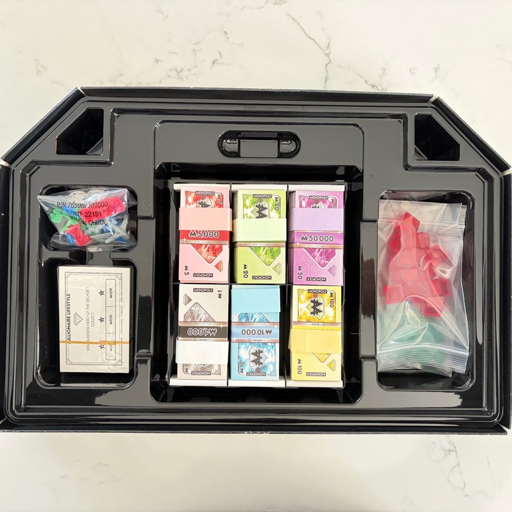 Hasbro Monopoly Millionaire Board Game Property Trading Diamond New Open Box - Picture 4 of 9